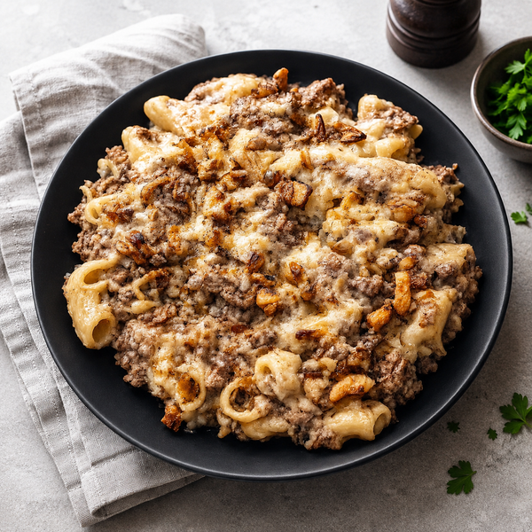 Bowl of smoked brisket mac and cheese from The Family Kitchen NZ