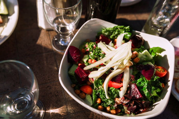 A fresh, light low-calorie meal