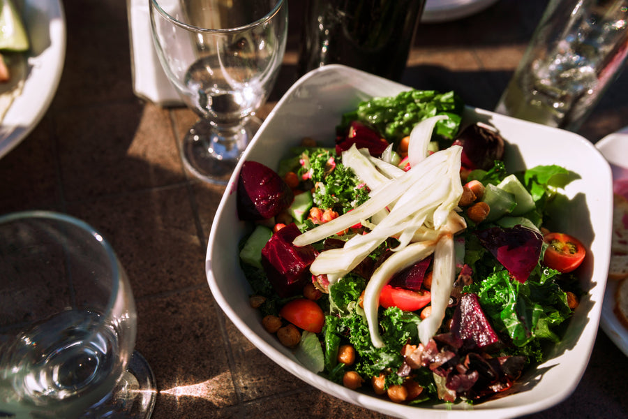 A fresh, light low-calorie meal