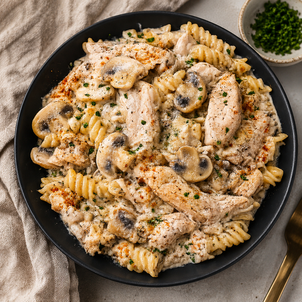Creamy Chicken Stroganoff – chef-prepared ready meal, delivered NZ wide by The Family Kitchen