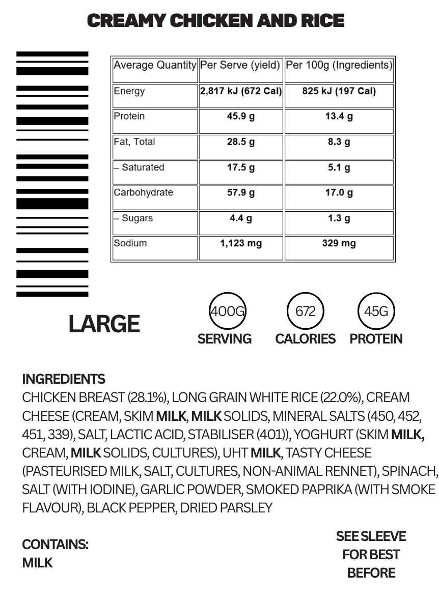 CREAMY CHICKEN & RICE