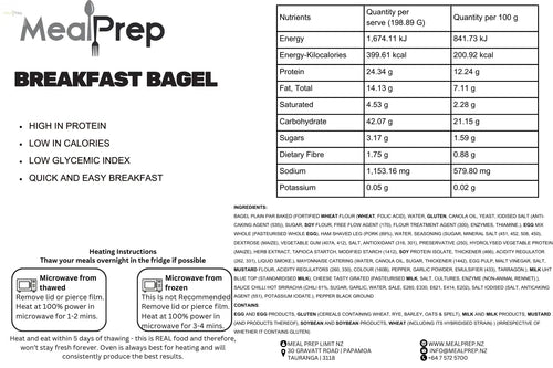 Breakfast Bagel Meal Prep