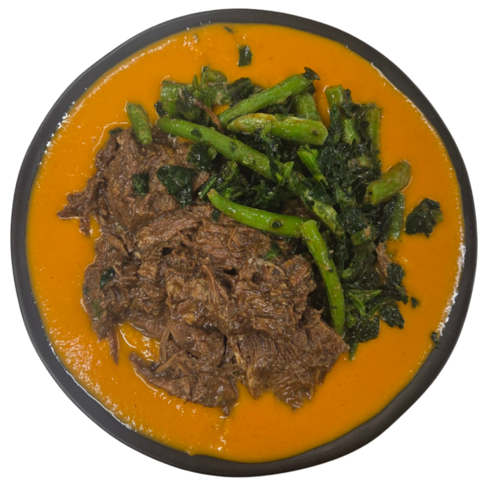 Balsamic Slow-Cooked Beef with Pumpkin - Low Carb | The Family Kitchen