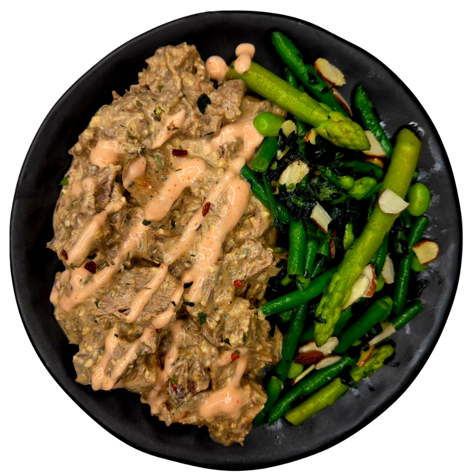 Garlic Steak Potato Bake