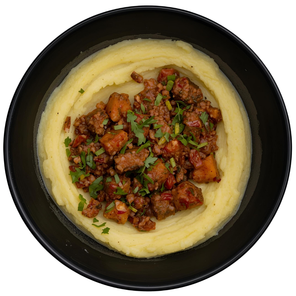 Gluten Free & Dairy Free Savory Mince & Vege Mash