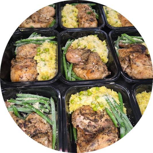 Tarragon Roast Chicken & Pea Risotto