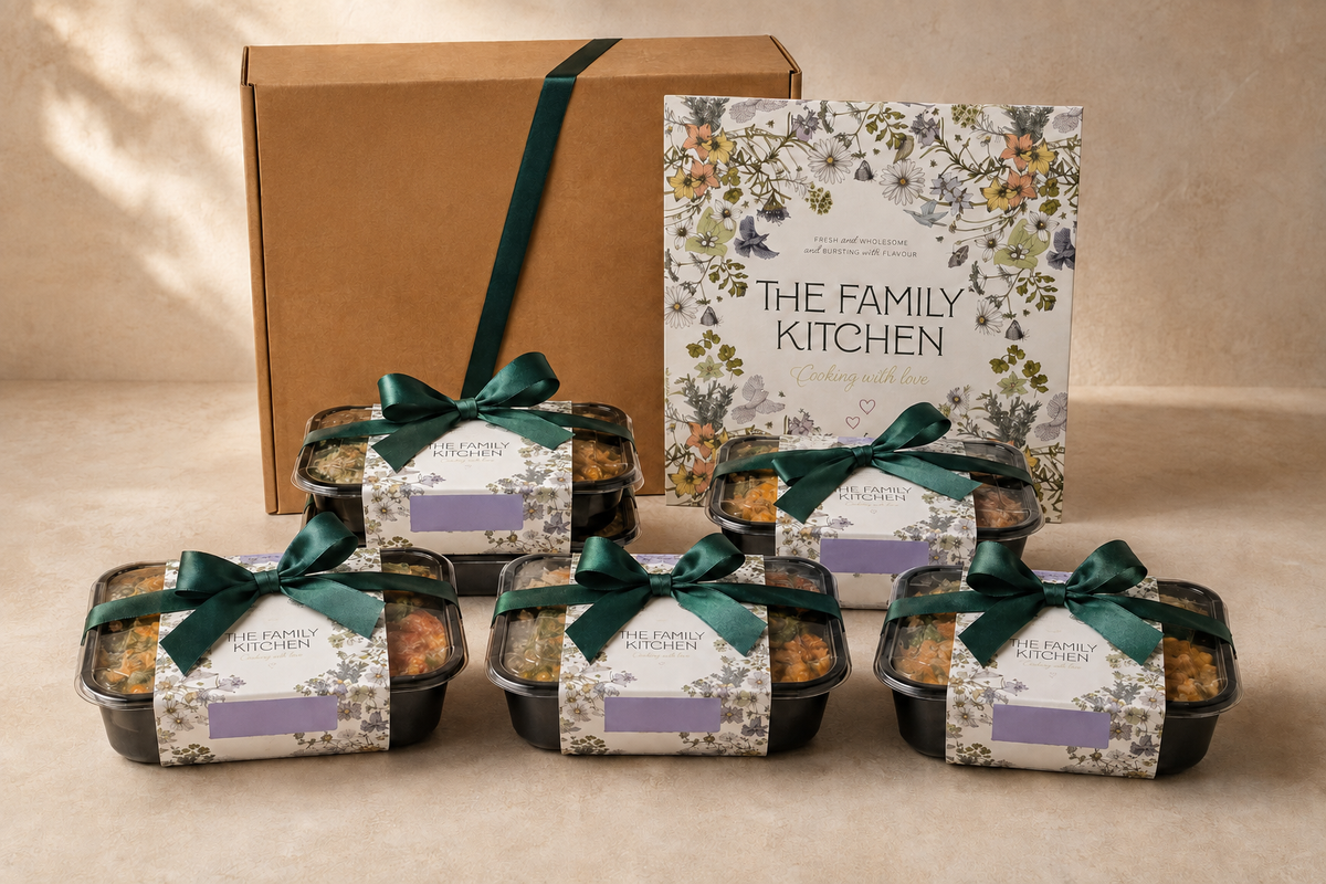The Family Kitchen 5-Meal Sample Box with five chef-made meals delivered across New Zealand