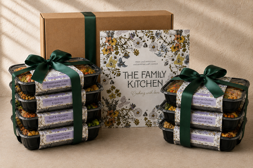The Family Kitchen Breastfeeding Mumma Pack with seven varied chef-made meals for convenient, nourishing lunches.
